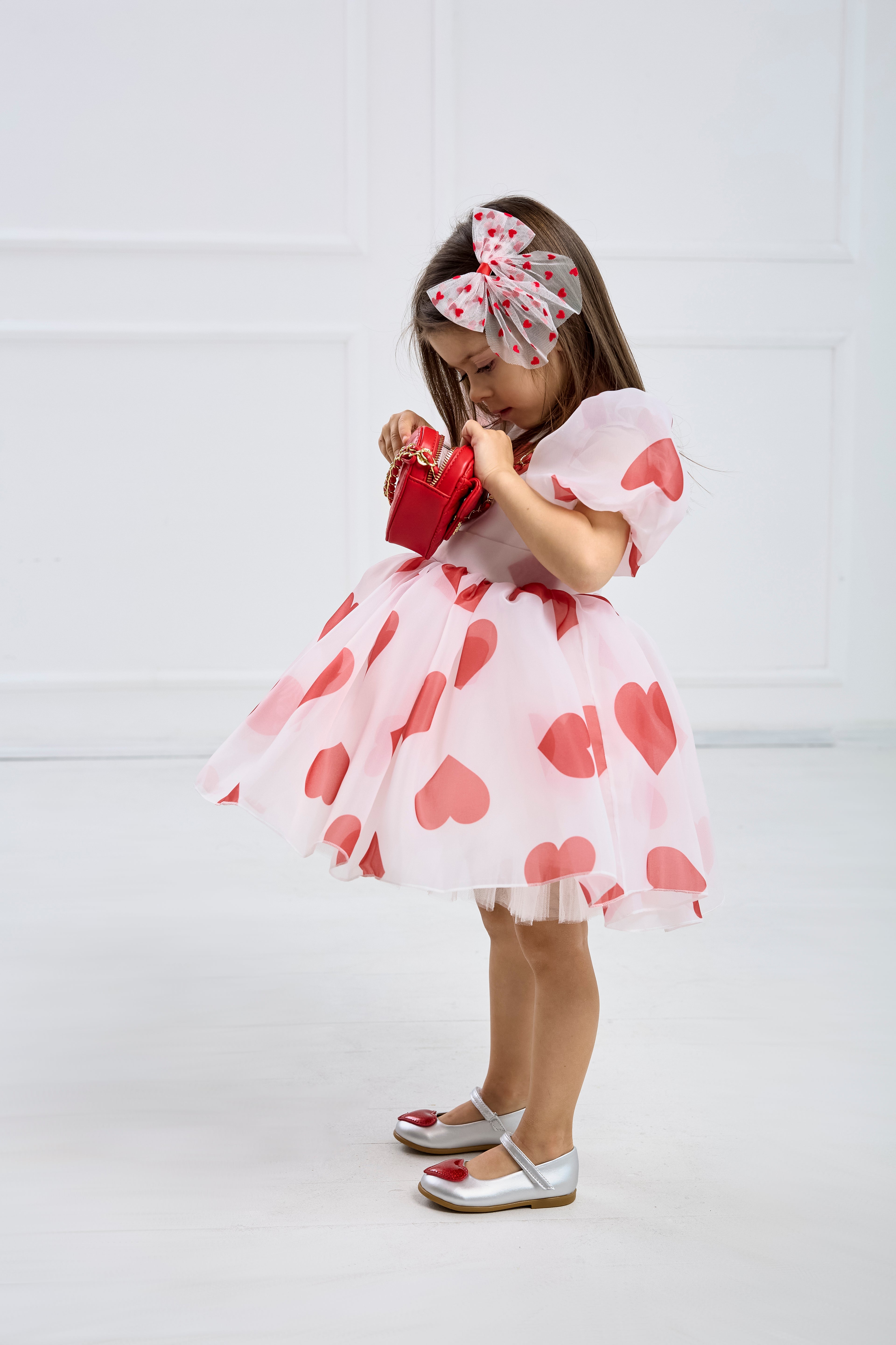 Heart Dress β Includes Matching Bag and Hair Accessory
