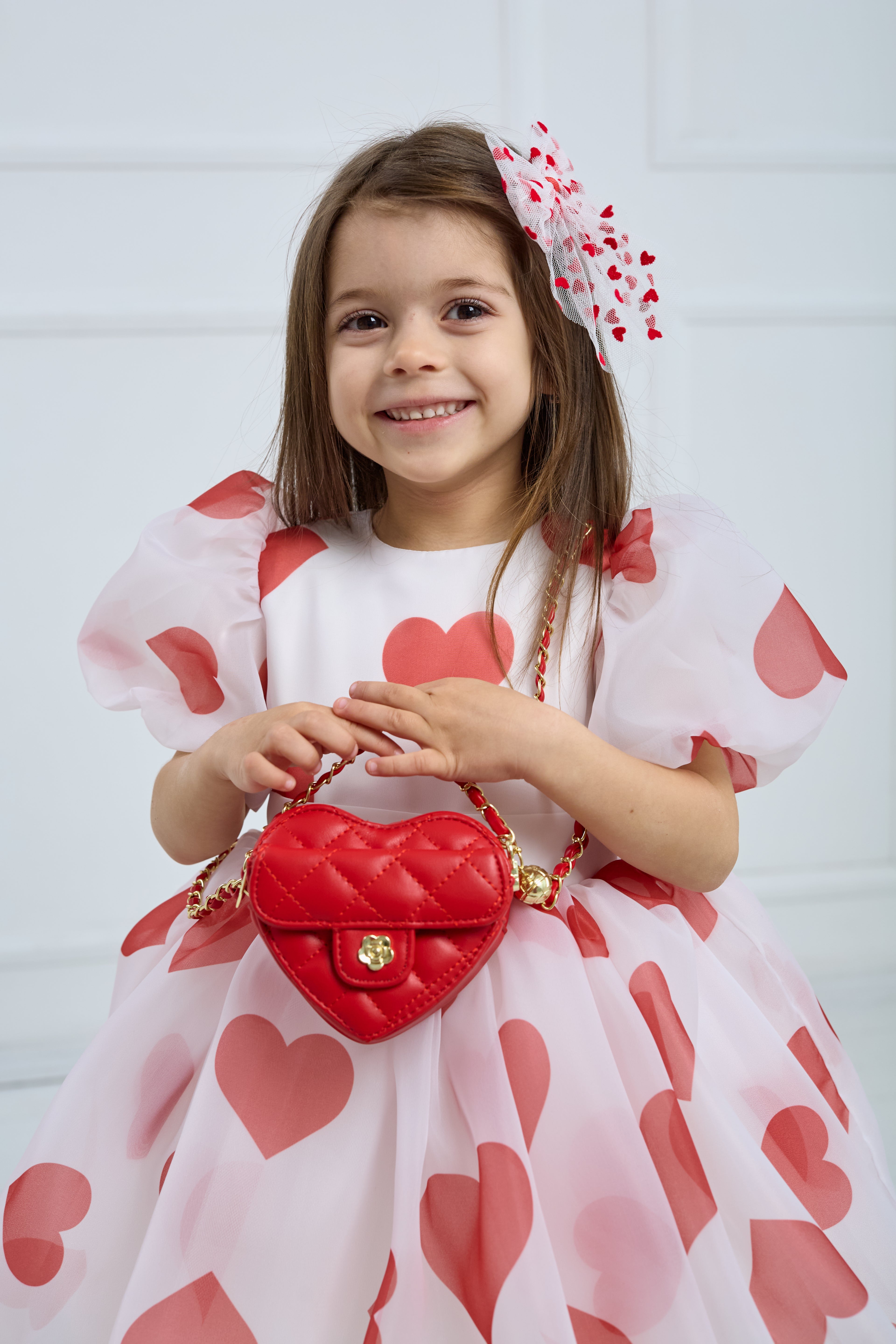 Heart Dress β Includes Matching Bag and Hair Accessory