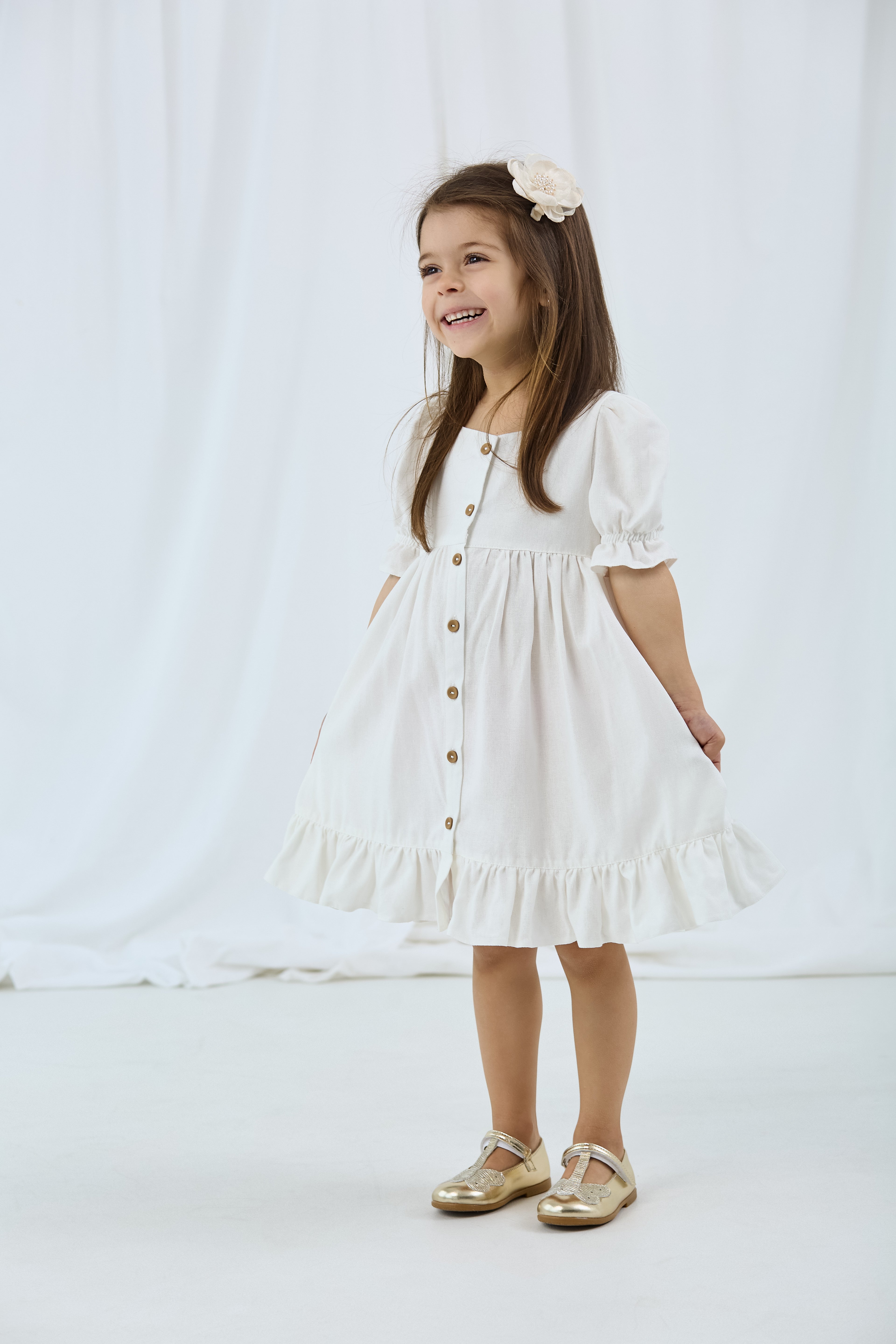 White Linen Dress