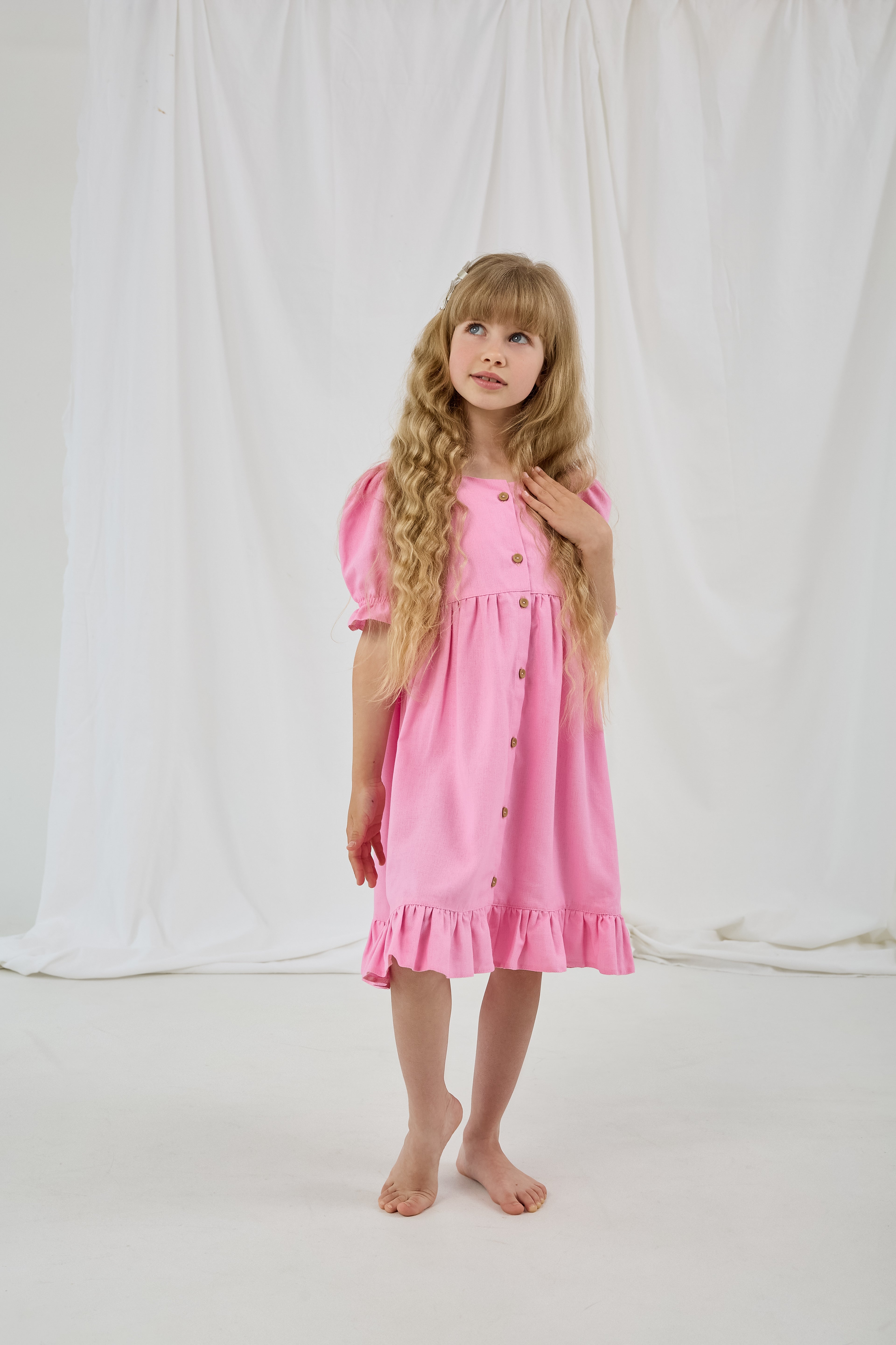 Pink Linen Dress