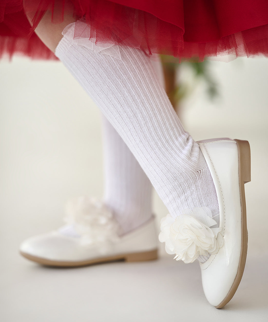 White Shoes With Flowers