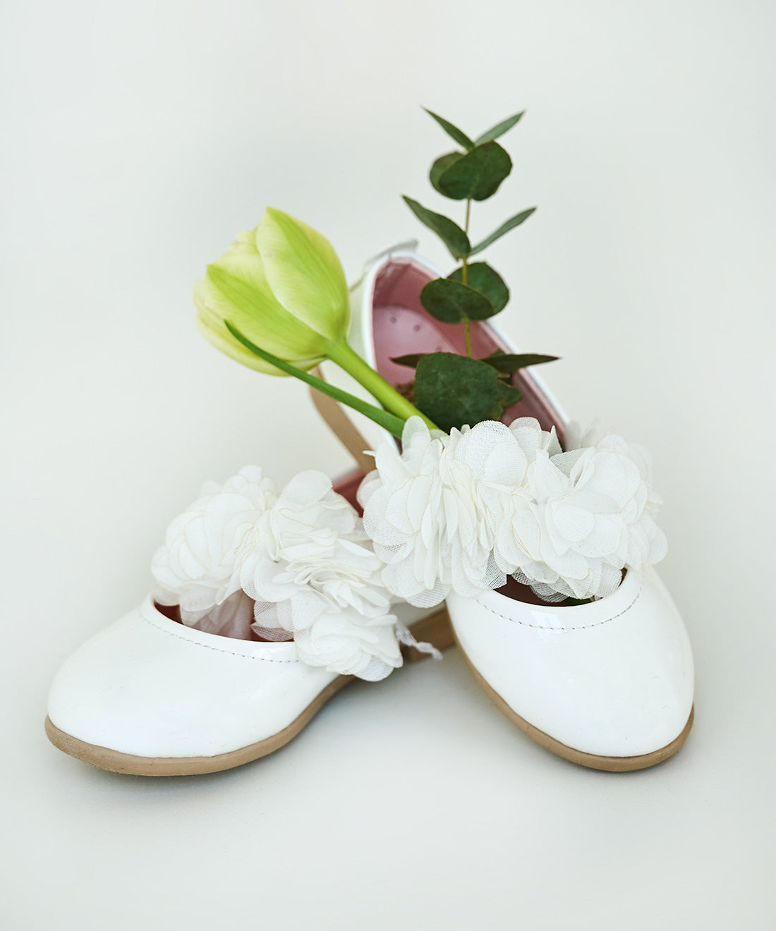 White Shoes With Flowers