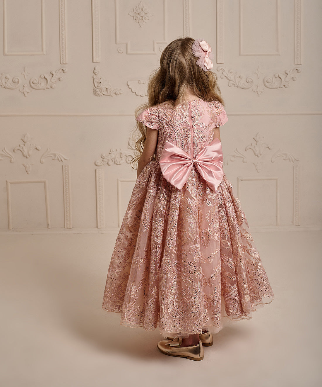 Luxury Dantel Pink Dress