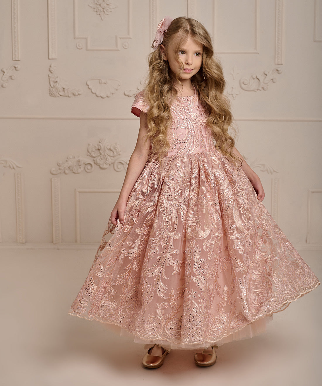 Luxury Dantel Pink Dress