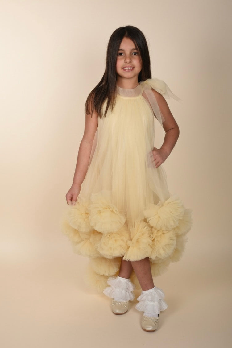 Fluffy Yellow Dress