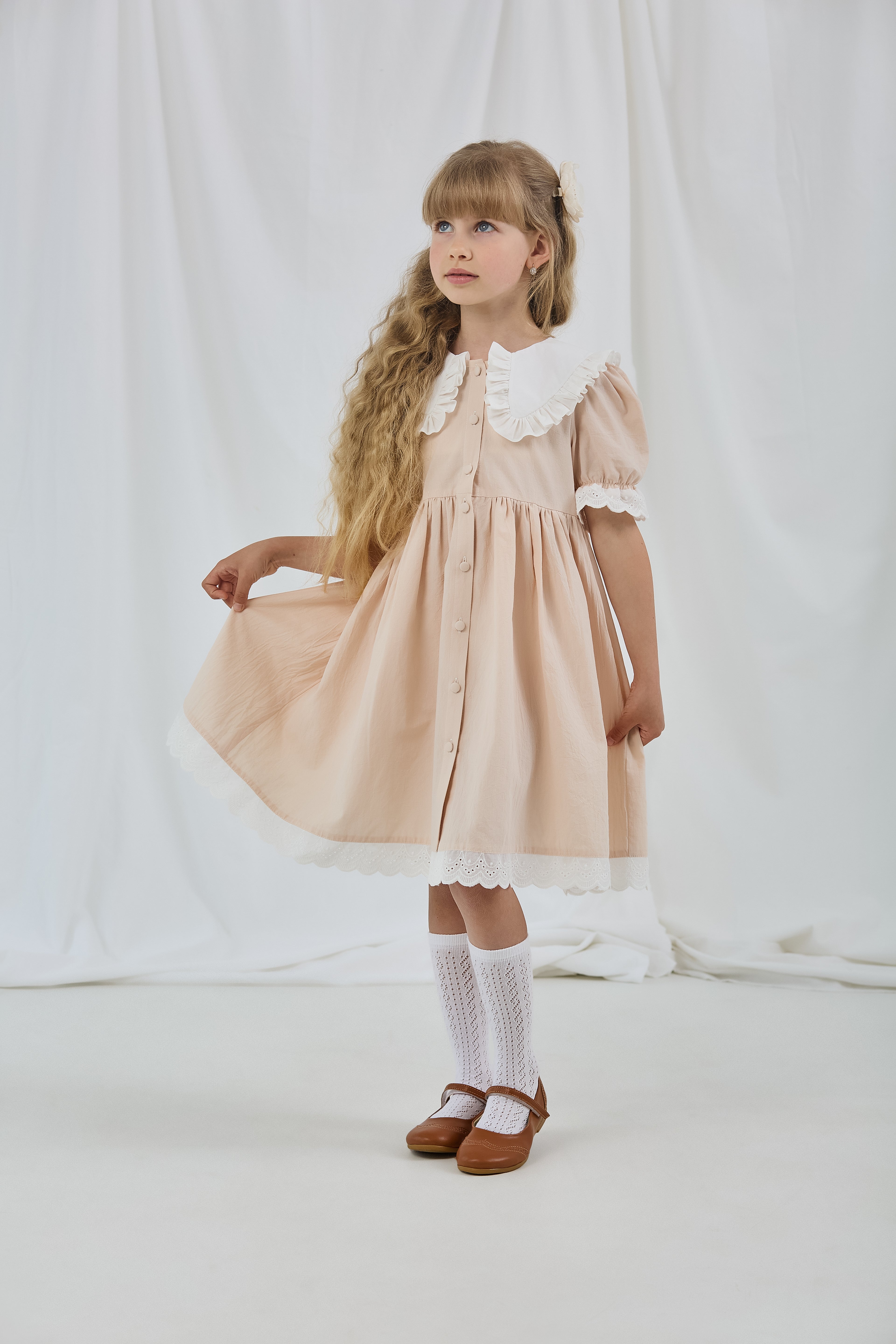 Vintage Collar Cotton Dress