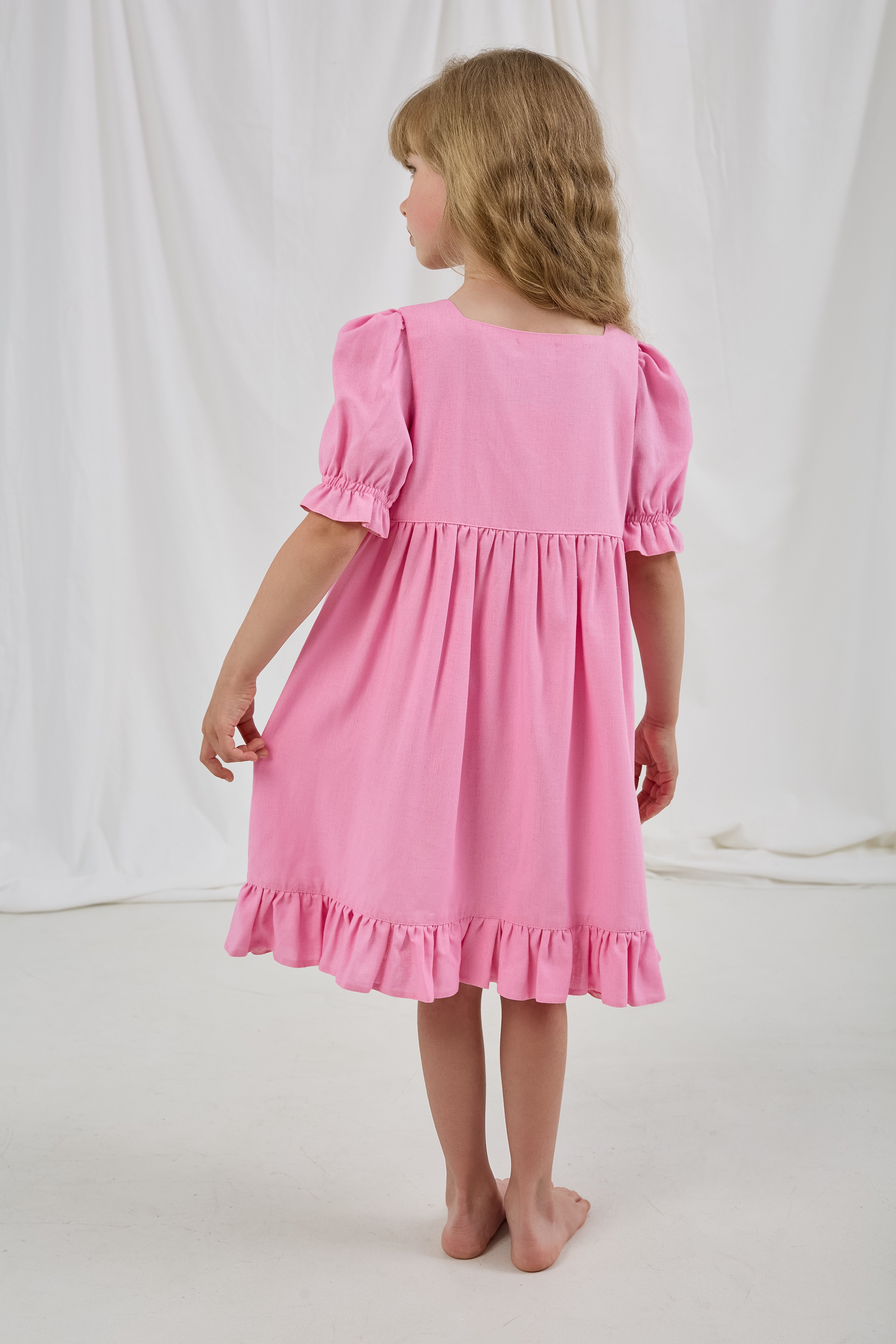 Pink Linen Dress