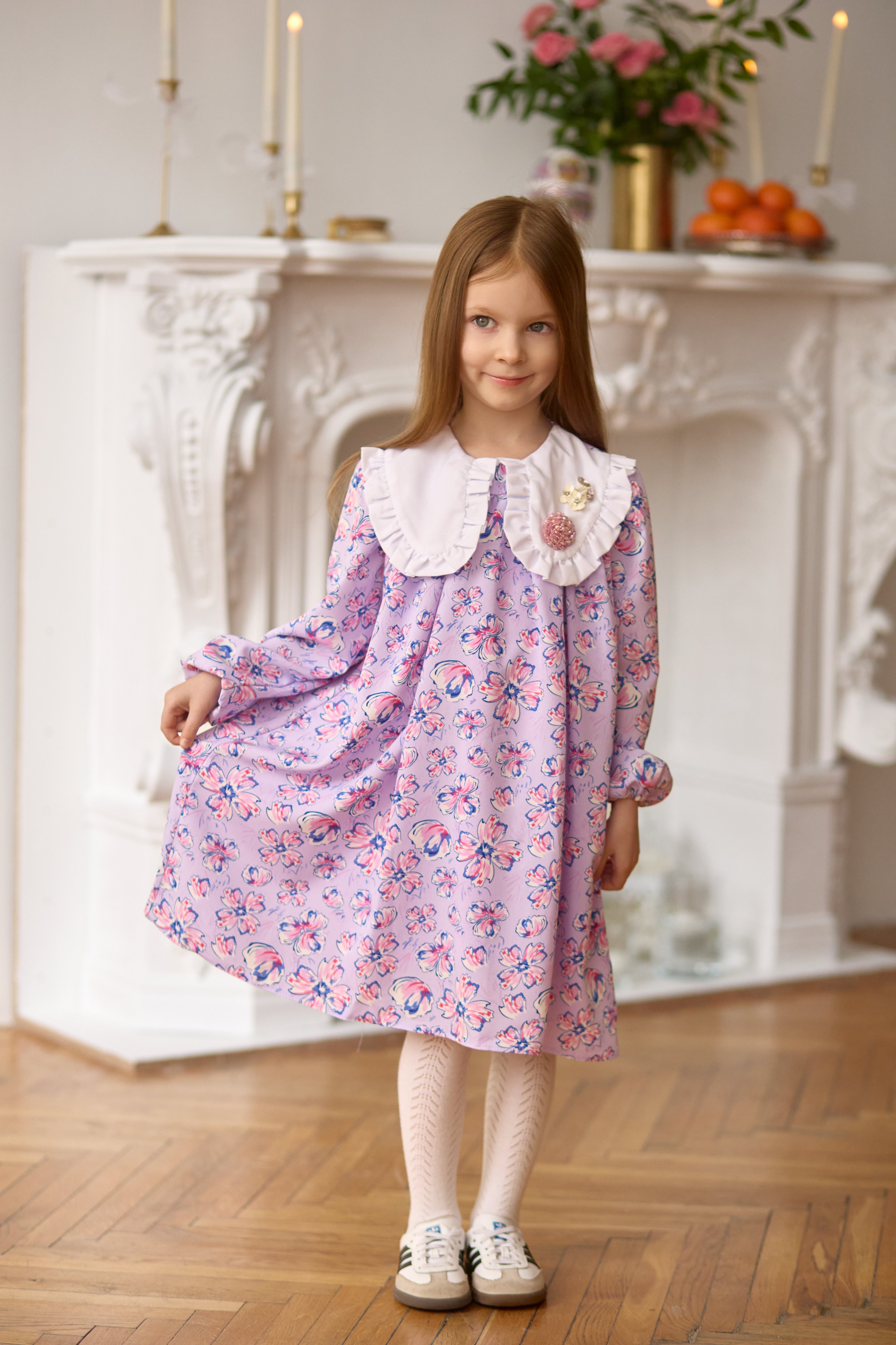 Pink Floral Cotton Dress