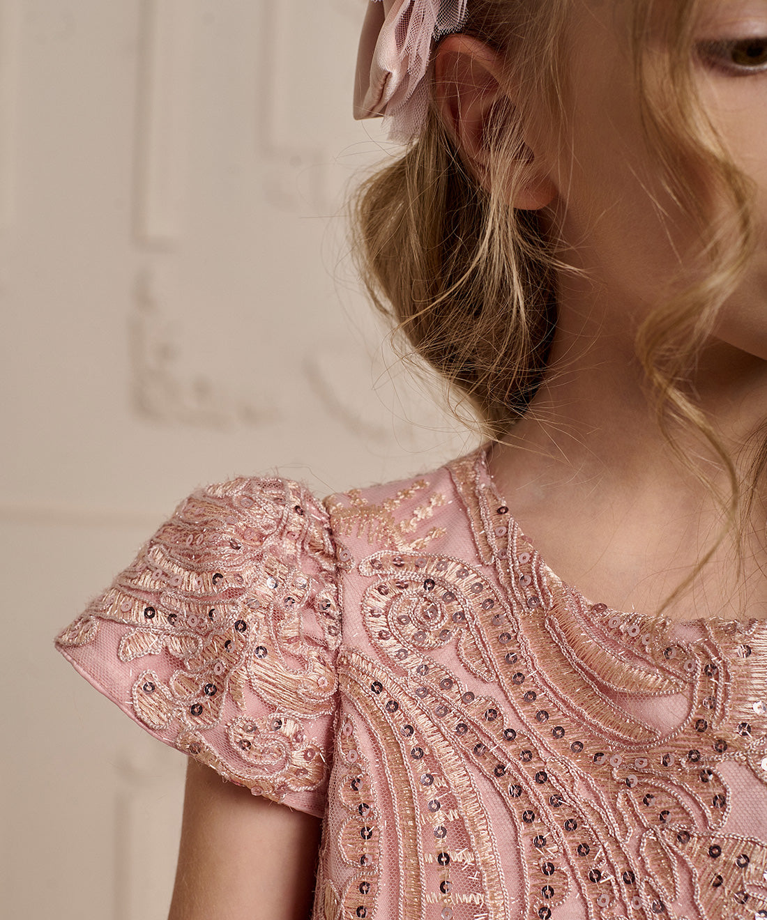 Luxury Dantel Pink Dress