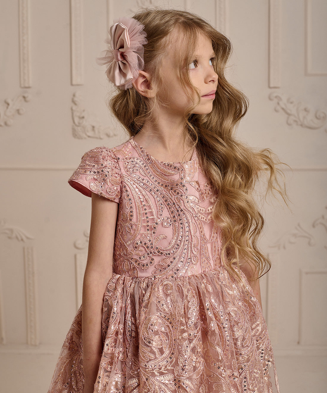 Luxury Dantel Pink Dress