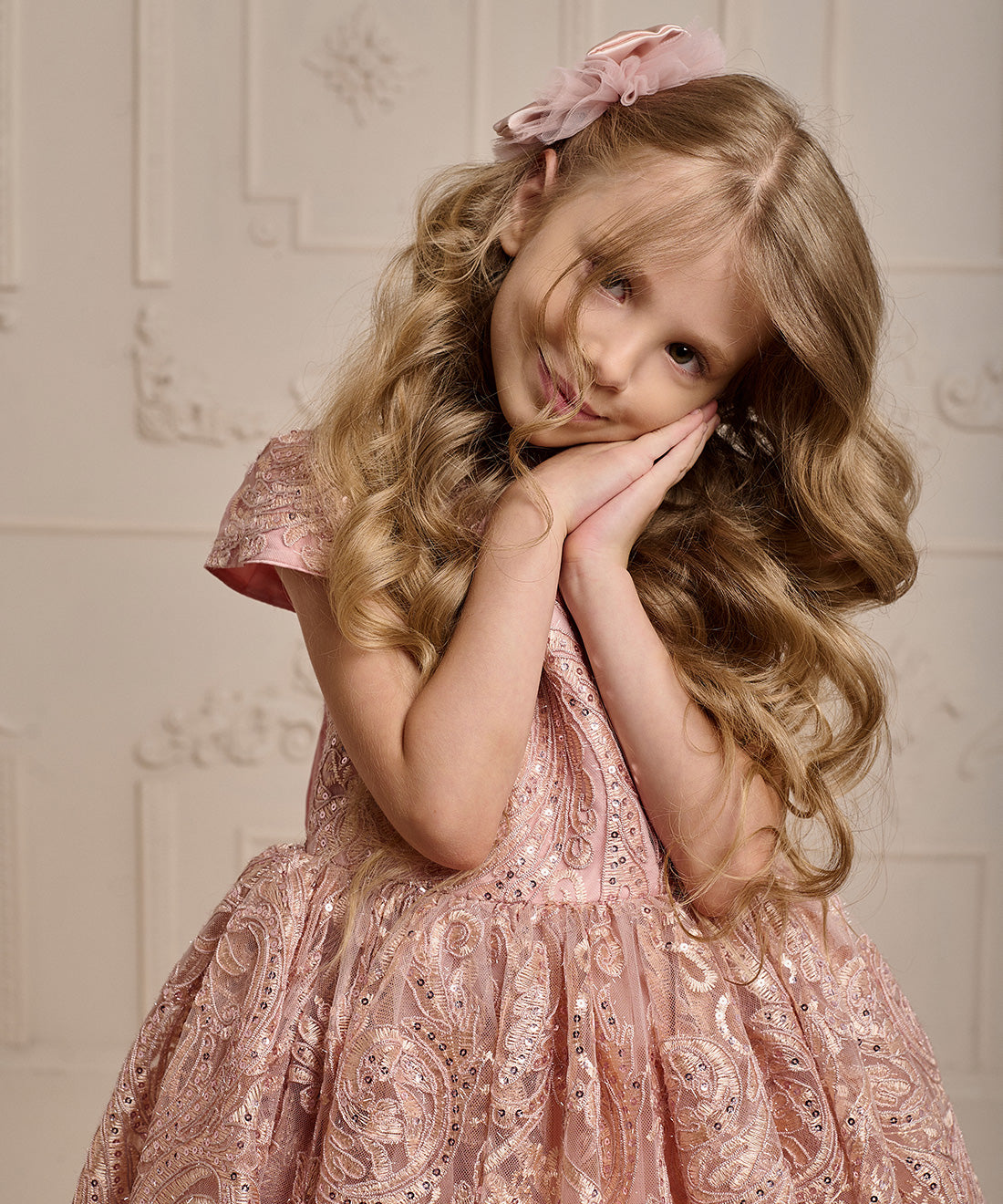 Luxury Dantel Pink Dress